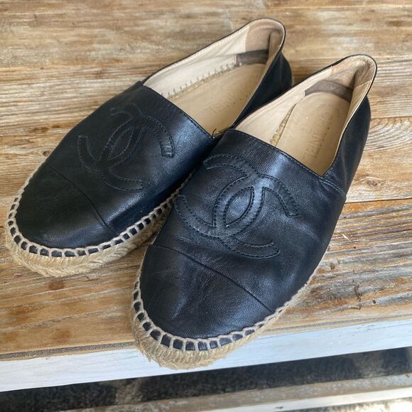 CHANEL Lambskin CC Espadrilles black - Picture 2 of 12